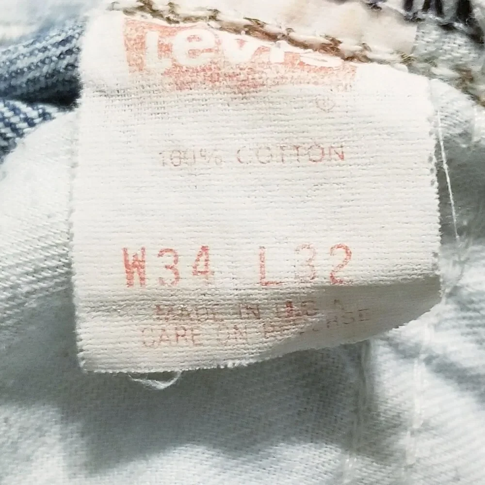 Levi's Silvertab Jeans Men Size 34x32 Loose Tapered 1990 Denim HEMMED (33x29.5)